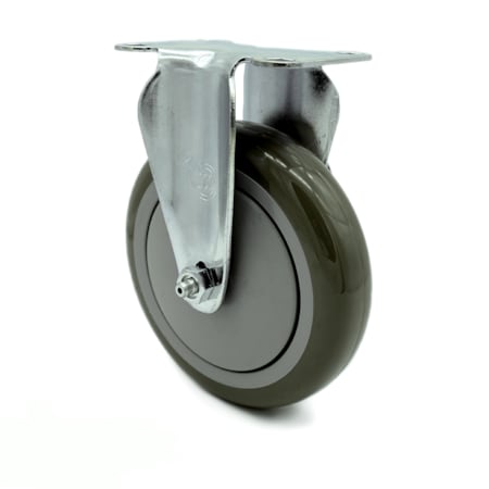 Service Caster 5 Inch Gray Polyurethane Wheel Rigid Top Plate Caster SCC-20R514-PPUB-TP3
